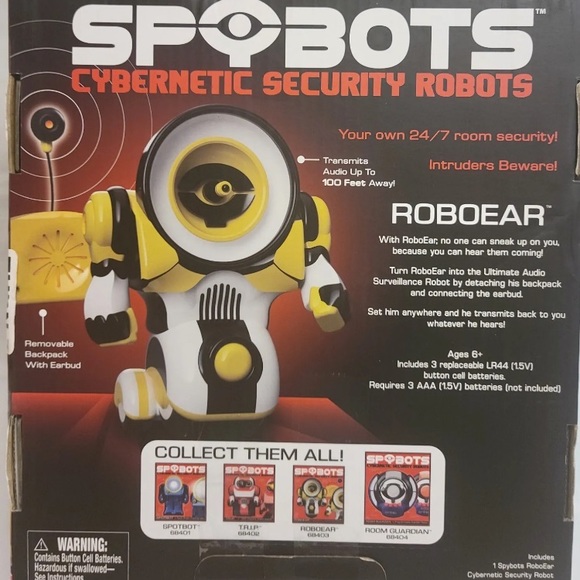 SPYBOTS Cybernetic Security Robots ROBOEAR Remote Listening Robot Toy - Picture 5 of 8